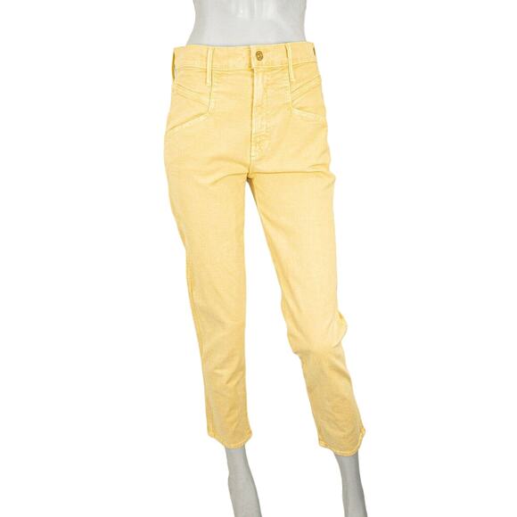 MOTHER Denim The Breaker Crop Jeans in Yellow So Far Gone Size 25 - Picture 1 of 11